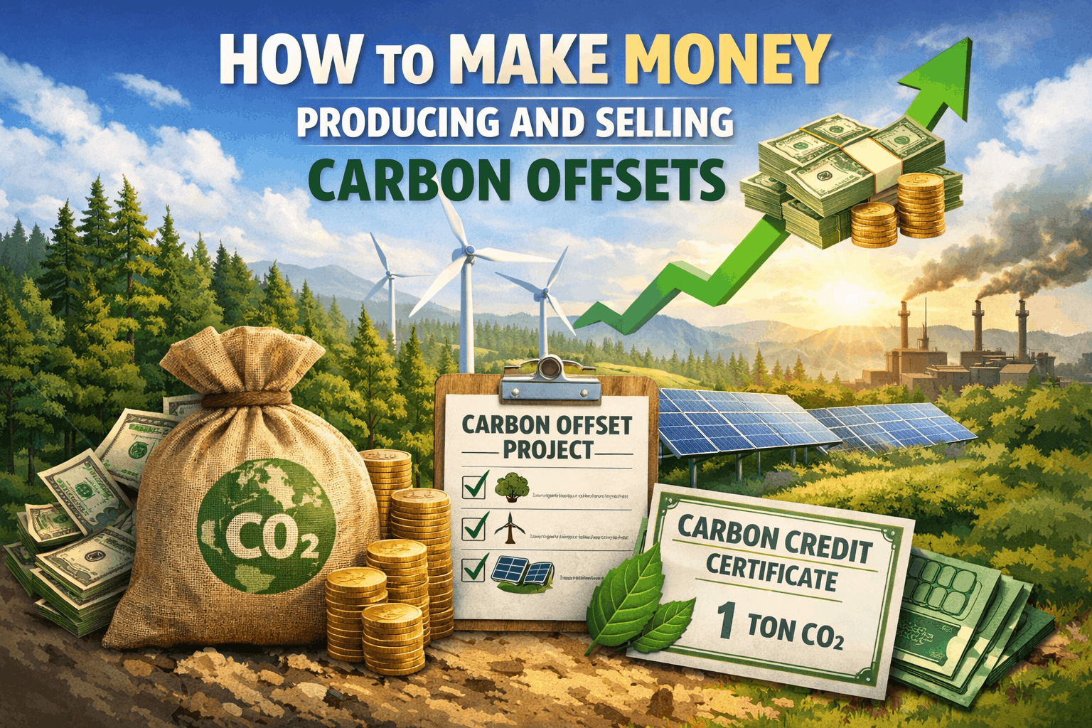 how to make money producing and selling carbon offsets